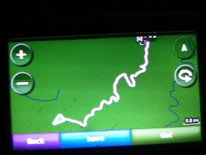 GPS image of walking route