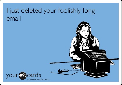 Email too long | Ecards